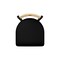 Holland Bar Stool Co 25" Swivel Counter Stool, Black Wrinkle, Nat Back, Black Vinyl Seat 83025BWNatMplBBlkVinyl - alternate 4